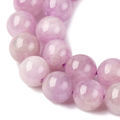 Round Grade A Natural Kunzite Beads Strands G-F289-36-8mm-1