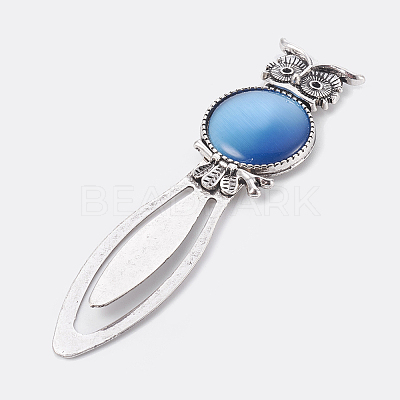 Tibetan Style Alloy Bookmarks X-AJEW-JK00145-M-1
