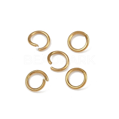 304 Stainless Steel Open Jump Rings X-STAS-Z137-01G-06-1