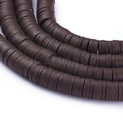 Flat Round Handmade Polymer Clay Beads LS-CLAY-R067-8.0mm-38-1
