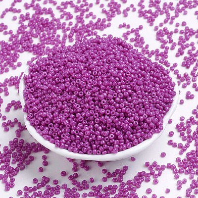 Baking Paint Glass Seed Beads SEED-S001-K21-1