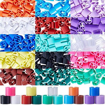 300pcs 15 Colors Blank Plastic Clothing Trouser Markers Colored Clothes Hanger Code Clip KY-CP0001-05-1