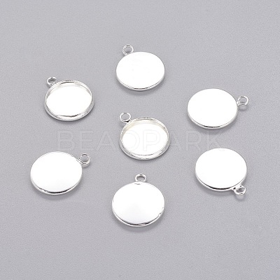 Brass Pendant Cabochon Settings KK-B534-D-S-1