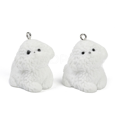 Flocky Resin Pendants FIND-A052-06J-1