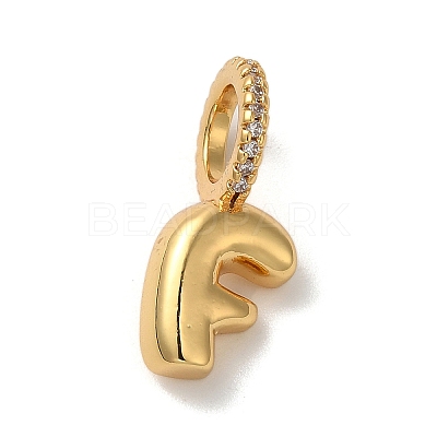 Brass Micro Pave Cubic Zirconia Pendants KK-K345-13F-G-1