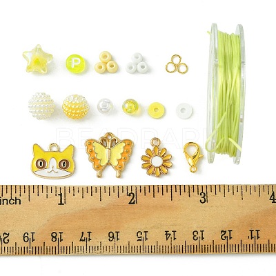 DIY Round Acrylic & Glass Beads Bracelets Jewelry Kits DIY-FS0006-29E-1