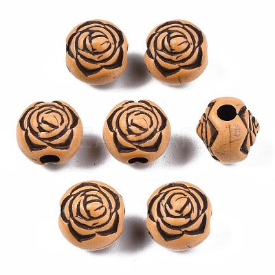 Imitation Wood Acrylic Beads SACR-S031-05-1