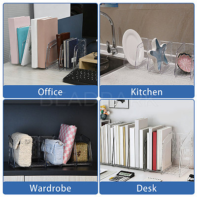 5-grid Plastic Bookends ODIS-WH0038-295-1