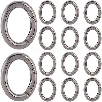 20Pcs Zinc Alloy Spring Gate Rings FIND-SP0004-30B-1