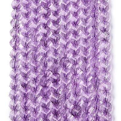 Crackle Transparent Glass Beads Strands GLAA-N068-02A-06-1