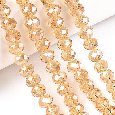 Electroplate Glass Beads Strands EGLA-A034-T4mm-A30-1
