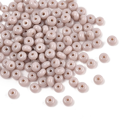 Imitation Jade Glass Seed Beads SEED-Q038-01H-1
