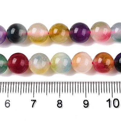 Dyed Natural White Jade Beads Strands G-T138-8mm-210-19-1