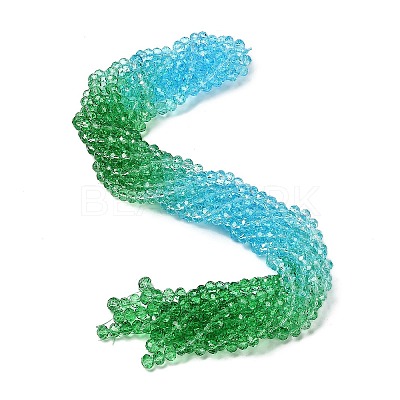 Transparent Painted Glass Beads Strands DGLA-A034-T8mm-A17-1