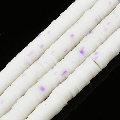 Handmade Polymer Clay Beads Strands CLAY-R089-6mm-170-1