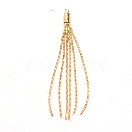 Brass Tassel Pendant Decorations AJEW-WH0258-058G-1