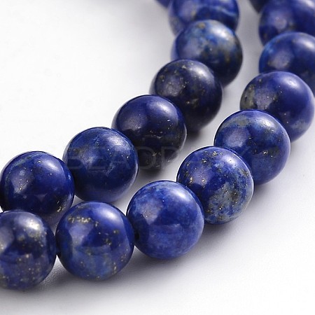Natural Lapis Lazuli Round Bead Strands G-F231-02-6mm-1
