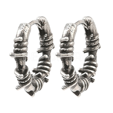 316 Surgical Stainless Steel Hoop Earrings EJEW-D096-02D-AS-1