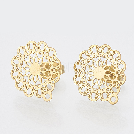 304 Stainless Steel Stud Earring Findings X-STAS-S079-34A-1