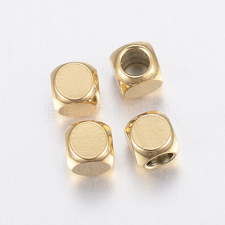 Ion Plating(IP) 304 Stainless Steel Beads STAS-F135-07G-3x3mm-1