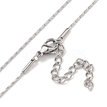 Non-Tarnish 304 Stainless Steel Boston Link Chain Necklaces LS-NJEW-R266-06P-1