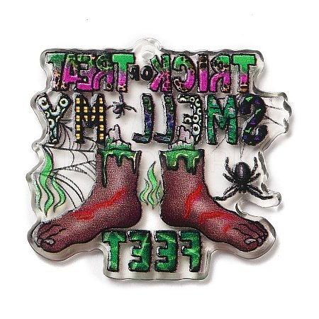 Halloween Themed  Acrylic Pendants MACR-P039-02A-1