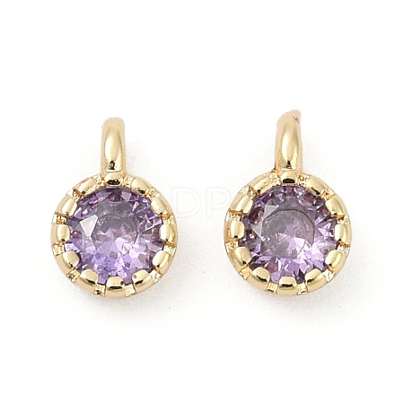 Brass Pave Cubic Zirconia Pendants KK-H204-03KCG-03-1