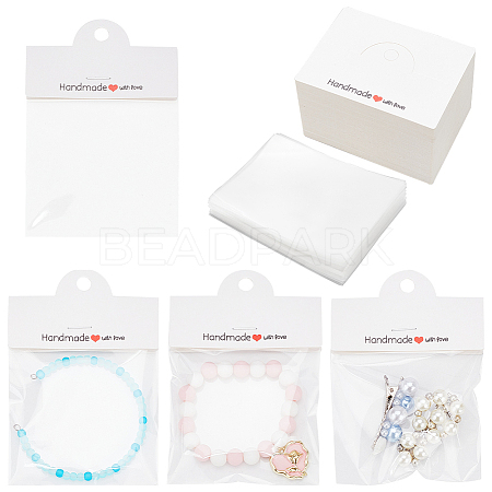 120Pcs Rectangle Paper Foldable Header Cards CDIS-WR0001-01A-1