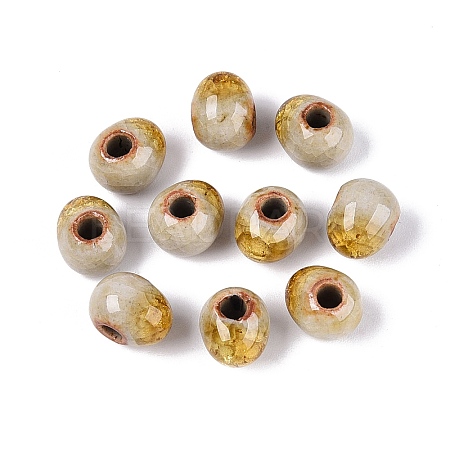 Handmade Crackle Porcelain Beads PORC-Q008-06B-11-1