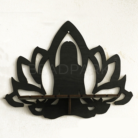 Lotus Wooden Shelf for Crystals PW-WGC3CDC-06-1
