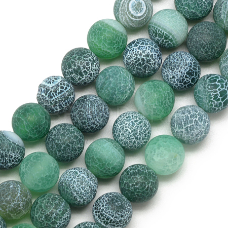 Natural Weathered Agate Bead Strands X-G-S237-8mm-06-1