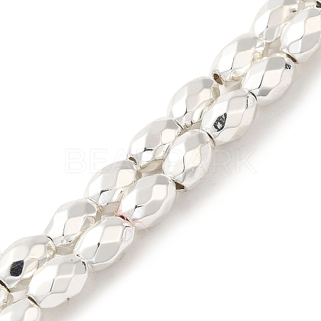 Electroplated Strong Magnetic Synthetic Hematite Beads Strands G-P518-03D-1