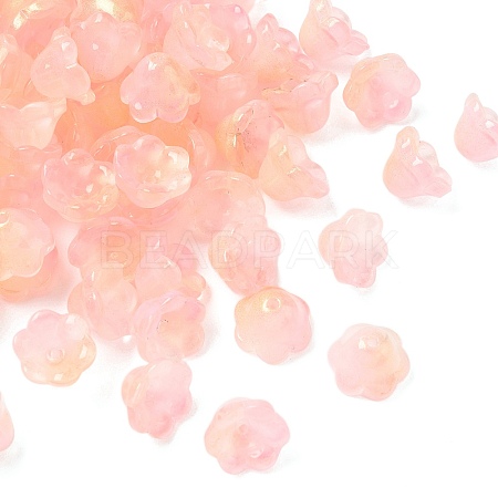 Transparent Glass Beads Caps GLAA-B028-01E-1