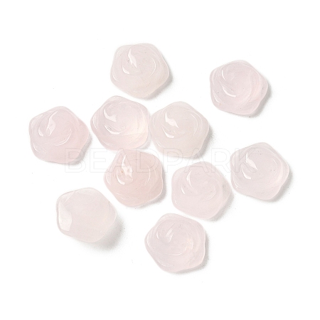 Natural Rose Quartz Carved Cabochons G-C185-01A-01-1