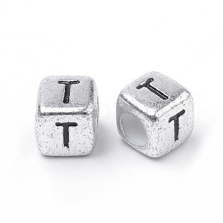 Plated Acrylic Beads X-PB43C9308-T-1