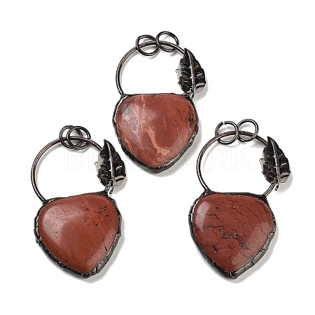 Natural Red Jasper Heart Big Pendants G-A221-05A-1