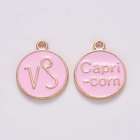 Alloy Enamel Pendants X-ENAM-S124-01B-09E-1