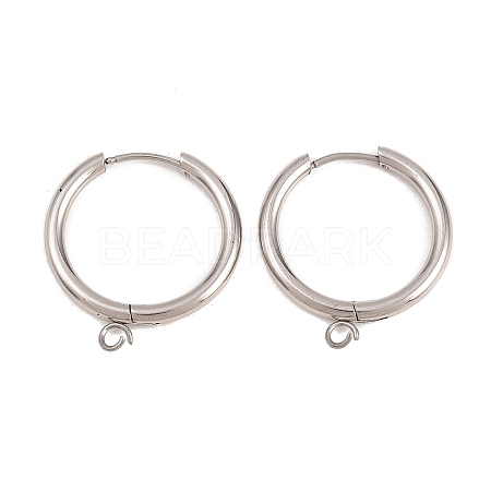 316 Stainless Steel Huggie Hoop Earring Findings EJEW-B158-01F-P-1