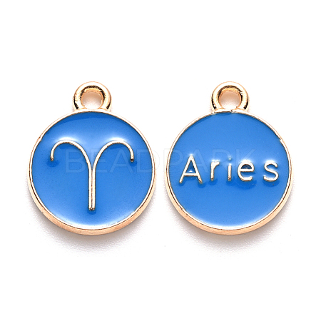 Alloy Enamel Pendants X-ENAM-S124-01B-02A-1
