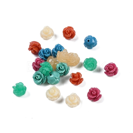 Synthetic Coral Carved Beads CORA-C003-15-1