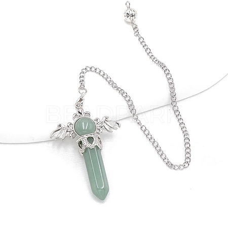 Natural Green Aventurine Dowsing Pendulum Big Pendants PW-WG53910-06-1