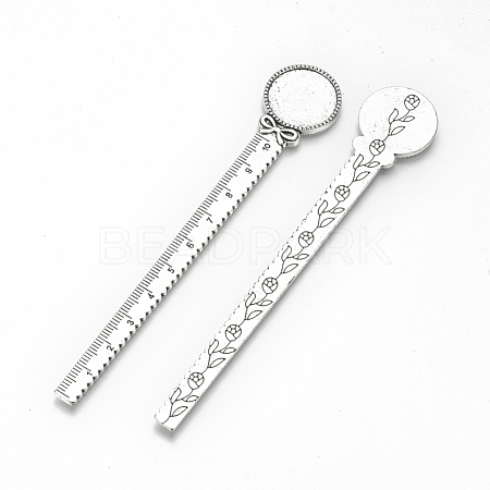 Tibetan Style Alloy Cabochon Setting TIBE-R001-02AS-1