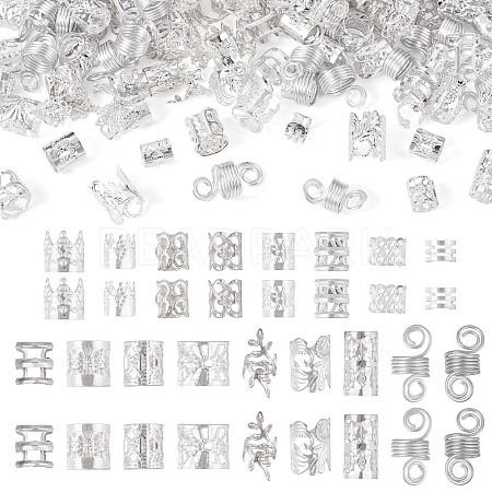 170Pcs 17 Styles Iron Hair Coil Cuffs OHAR-TA0001-12S-1