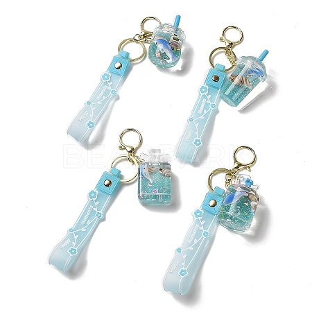 Mixed Bottle Acrylic Pendant Keychain Decoration KEYC-D018-06-1