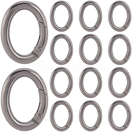 20Pcs Zinc Alloy Spring Gate Rings FIND-SP0004-30B-1