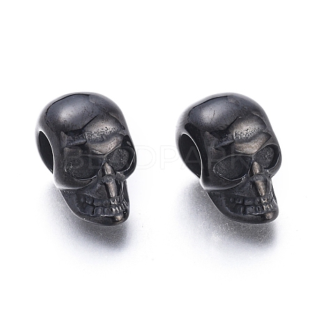 Halloween 304 Stainless Steel European Beads STAS-M274-116B-1