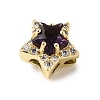 Brass Micro Pave Cubic Zirconia Beads KK-D379-01G-12-2