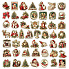 50Pcs Retro Christmas PVC Adhesive Waterproof Stickers Self-Adhesive Stickers DIY-K078-11-2