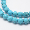 Synthetic Turquoise Bead Strands G-G736-32-4mm-3