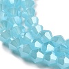 Imitation Jade Electroplate Glass Beads Strands GLAA-F029-J4mm-C03-3